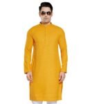 DIVISIVE Synthetic Men’s Henley Regular Kurta