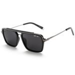 grey jack TR90 Metal Frame Square Shape Double Bridge Polarized Sunglasses 2033