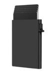 VOGARD Aluminium Pop-Up Slim Card Wallet for Men & Women | RFID Blocking, Minimalist Design, Holds Up to 8 Cards (Black)