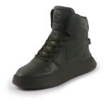 FAUSTO Men’s High Top Chunky Classic Lace Up Sneakers|High Ankle Sneakers with Memory Cushion|Lightweight All Day Sneakers