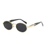 Dervin Retro Oval Sunglasses for Men & Women | Metal Frame | UV400 Protection | Durable, Stylish & Trending Shades