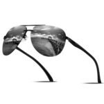 Karsaer Retro Oversized Polarized Sunglasses for Men Women Sports Sunglasses 70s Large Men Shades E1075