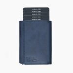 The Wallet Store Maverick RFID Protected Vegan Leather Wallet Cardholder | Pop-up Cardholder | Scan Proof Wallets for Men | Aluminium Case | Up to 8 Cards | Credit & Debit Cardholder (Blue)