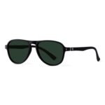 Woggles Unisex Aviator | Full Rim Avaitor Branded Latest and Stylish Sunglasses |Polarized and 100% UV Protected | | Medium | Lens: Green, Frame: Black