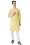 BELLAZO Men’s Printed Long Kurta Cotton | Stylish Kurta for Weddings/Festivals