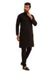 SOJANYA (Since 1958 Men’s Ethnic Motifs Embroidered Thread Work Pure Cotton Straight Kurta With Churidar