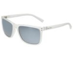 Nautica Men’s Transparent Square Polarized | 100% UV Protection (UV 400) Silver Reflector Mirror Lens Large Sunglasses 3623P 901 58 S