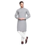 Excent Rayon Stylish Ethnic Wear Full Chikankari Sequin Embroidery Mirror Work Traditional Straight Kurta Pyjama Set for Men