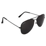 CREATURE Unisex Non Polarization Aviator Sunglasses Black Frame, Black Lens (M) – Pack Of 1