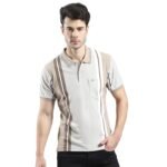 Monte Carlo Men’s Regular Fit Polo T-Shirt | Striped Pattern| Half Sleeve | Collared Neck | Casual Wear T Shirt for Men’s
