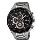 Casio Edifice EFR-539D-1AVUDF Analog Black Dial Men Watch Silver Metal Strap (EX191)
