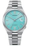 CITIZEN Mens Stainless Steel Automatic Gents Blue Dial Analog Watch – Tsuyosa Collection – Nj0151-88M, Band Color: Silver