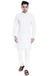 DIVISIVE Men’s Plain Cotton Blend Linen Slim Fit Kurta Pyjama Set