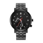 Fastrack Tick Tock Quartz Multifunction Black Dial Black Metal Strap Watch for Guys – NT3287NM01​
