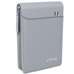 rts New Imported RFID Protected 9 Slot Vertical Genuine PU Leather Credit Debit ATM Business Card Holder Wallet Protector with Zipper Case Money Coin Purse for Men,Women, Festive Gifting Valentines