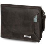 RIGOHILL Coffee Brown Leather Wallet for Men | RFID Blocking Mens Wallet | Wallets Men Leather