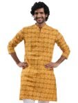 VASTRAMAY Men’s Om & Swastika Kurta – Lightweight Ethnic Wear for Pujas, Shivratri & Festive Occasions