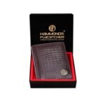 HAMMONDS FLYCATCHER Wallet for Men Leather Original, Mens Wallet, Leather Wallets for Men Stylish, Bi-Fold Wallets for Man, 3 Card Slots, 2 ID Slots, Coin Pocket, Gift for Mens – Croc Brown