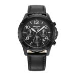 Titan Octane Classic Sporty Black Dial Chronograph Leather Strap Watch for Men-NS90151NL01