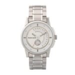 Fastrack Mens Go Skate Quartz Analog with Day and Date White Dial Stainless Steel Strap Watch for Guys-NS3215SM01/NT3215SM01
