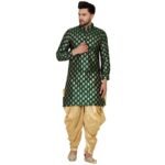 Veera Paridhaan Men’s Banarasi Full Sleeve Printed Long Straight Kurta