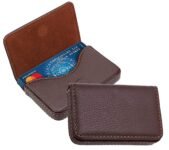 OFIXO Premium Metal (Brown Soft) Stylish Executive Credit/Debit/ATM/ID/Visiting Super Sleek, Sturdy || 6 Card Holder 9.5cm X 6.7cm X 1.3cm|| for Men’s & Women’s