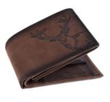 LONDON ALLEY Elk Barnished Vintage Brown Men’s Leather Wallet