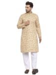 KRAFT INDIA Men’s Cotton Printed Stylish Ethnic Wear Kurta Pyjama