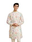 DIWAS BY MANYAVAR Men’s Cotton Blend Floral Printed Kurta (1pc)