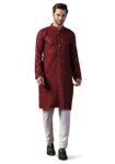 TOPLOT Kurta for Men || Men’s Ethnic Wear Sequin Embroidered Cotton Blend Kurta Set || Men’s Kurta