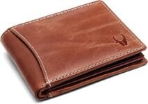WildHorn Top Grain Leather Wallet for Men I Contrast Stitching I Handcrafted I 8 Card Slots I 1 Zipper & 2 Currency Compartments