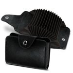 Storite 13 Slots PU Leather Credit Debit Card Holder Wallet for Men & Women (10.5 x 7.5 x 2.5 cm, Black)