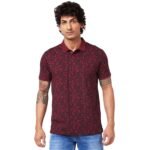 Spykar Polo Collar Half Sleeves Green T-Shirt for Men