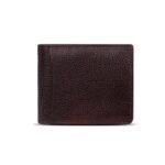 ONLY BROTHER Men’s Genuine Leather Tri-Fold Wallet, RFID Protected, 6 Card Slots, Brown, 11.5 x 9.5 cm.