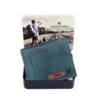 WildHorn Customised Gifts For Men | Personalized Leather Wallet Mens -Name/Logo Printed On I Unique Birthday Anniversary Gift Boy Love Husband Employees Clients, Blue Hunter,2