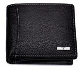 URBAN FOREST Oliver Black Leather Wallet for Men – Packed in Premium Wooden Box for Festive Gifting
