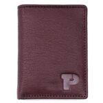 THE PREPPY Men Formal Genuine Leather RFID Wallet Card Slots Cherry Colour Brown
