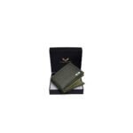 Eagle Crest Kolt Olive Green/Light Grey Leather Wallet for Men