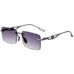 Dervin UV Protected Rectangular Rimless Sunglasses for Men and Women