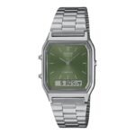 Casio Vintage AQ-230A-3AMQYDF Analog-Digital Green Dial Unisex (AD278)