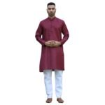 KRAFT INDIA Men’s Cotton Kurta Pyjama Set | Woven Design Traditional Ethnic Wear | Festive, Wedding & Casual Outfit | Comfortable & Breathable Fabric