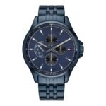 Tommy Hilfiger Mens 46.3 mm Shawn Blue Dial Stainless Steel Watch – NCTH1791618