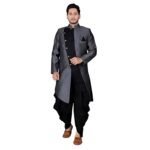 Amzira Men’s Ethnic Wear Black Traditional Indo Western Kurta Pyjama Set