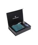 WildHorn Men’s Gift Hamper – Leather Wallet, Keychain & Pen Combo Set – For Friend, Boyfriend, Husband, Father, Son (Blue Hunter)