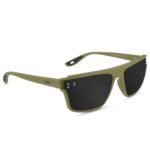 KAEN Eyewearlabs Sunglasses For Men & Women | Polarized Full Rim Rectangular Branded Stylish Spectacles | 100% UV Protection Shades | Cricket Sports Cycling Driving | Black Lens | Medium | Knox Green