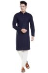 DIVISIVE Men’s Sequince Embroidered Cotton Blend Slim Fit Kurta Pyjama Set