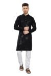 DIVISIVE Men’s Sequince Embroidered Cotton Blend Slim Fit Kurta Pyjama Set