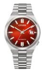 Citizen Stainless Steel Mens Automatic Gents Analog Watch – Tsuyosa Collection – Nj0150-56W, Dial-Color:Red, Band Color:Silver