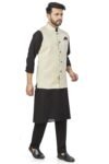 BE ACTIVE baaamboos 100% Cotton Blend Stylish Trendy Solid Pattern Sleeveless Comfortable Men’s only Nehru Jacket for Regular Use Ethnic Wear(Beige,X-Large)