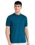 Amazon Brand – Symbol Men’s Cotton Rich Polo T Shirt | Mandarin Collar Tshirts | Half Sleeves | Plain – Regular Fit (Available in Combo Packs)
